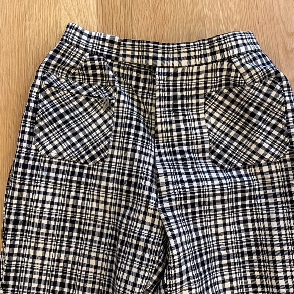 Vintage Anba of Australia Wool Plaid Ski-Pant / Black & White / Size 12 (Small) - Picture 5 of 16
